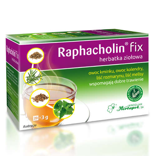 Raphacholin fix, herbatka ziołowa, 20 saszetek