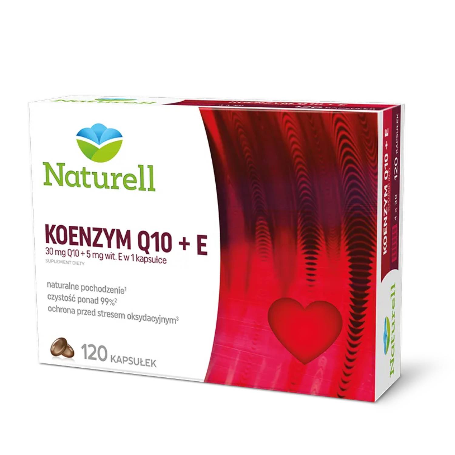 Naturell koenzym q10+e, 120 kapsułek