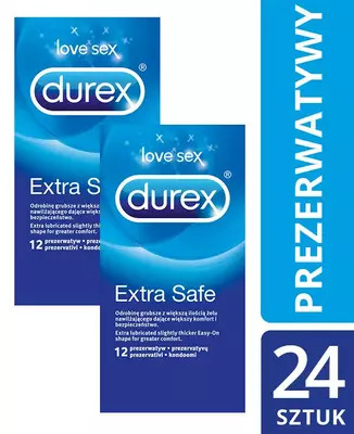Durex extra safe - prezerwatywy, 24 sztuki