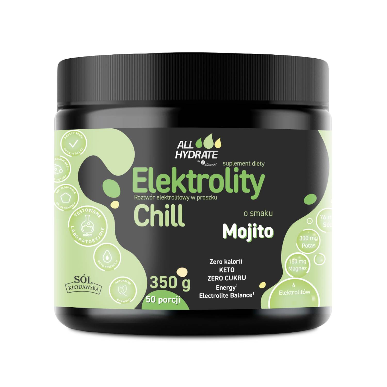 Aliness allhydrate, elektrolity chill o smaku mojito, 350 g