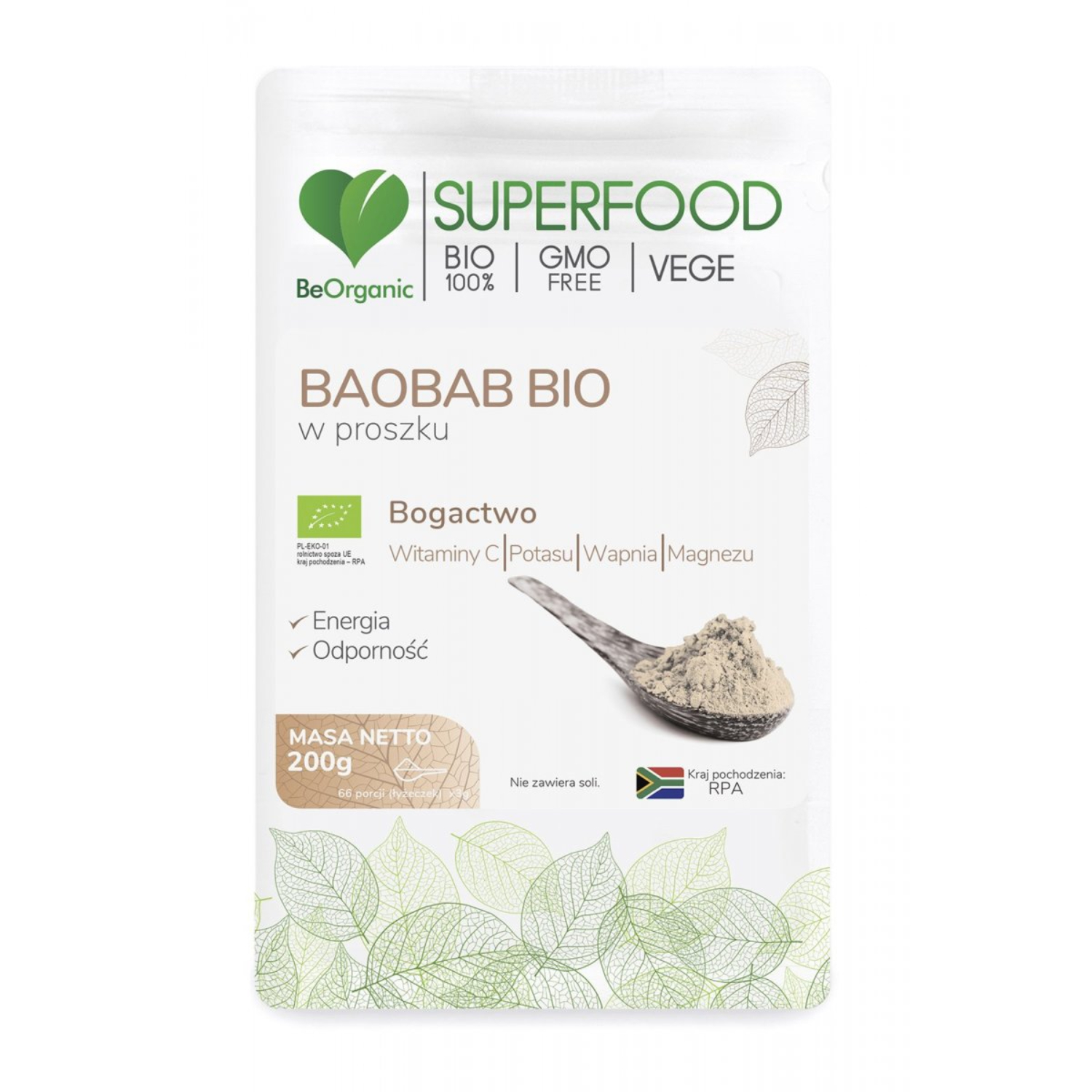 Beorganic baobab bio w proszku, 200 g