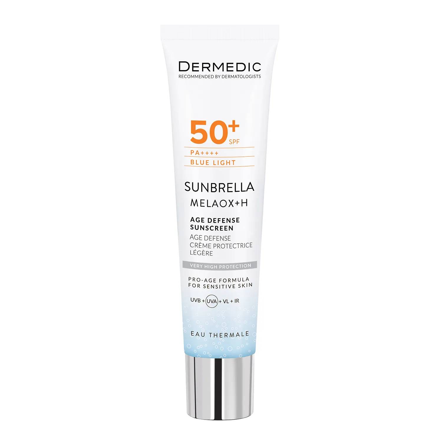 Dermedic sunbrella age defense - lekki krem ochronny do twarzy, skóra z widocznymi oznakami starzenia, spf 50+, 40 ml