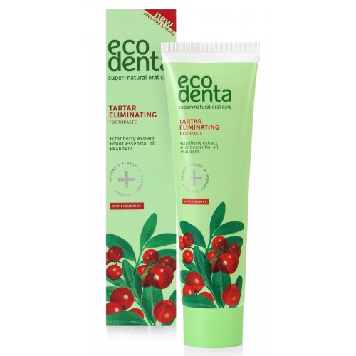 Ecodenta - pasta do zębów 2w1 przeciw kamieniowi nazębnemu z ekstraktem żurawinowym i kalidentem, 100 ml