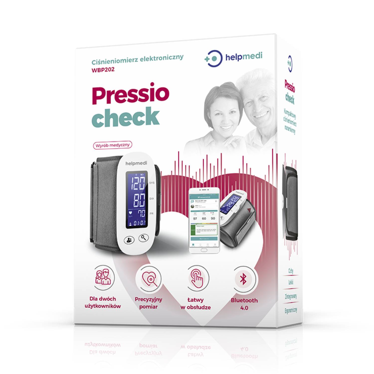 Helpmedi - ciśnieniomierz elektroniczny, pressiocheck wbp202, 1 sztuka