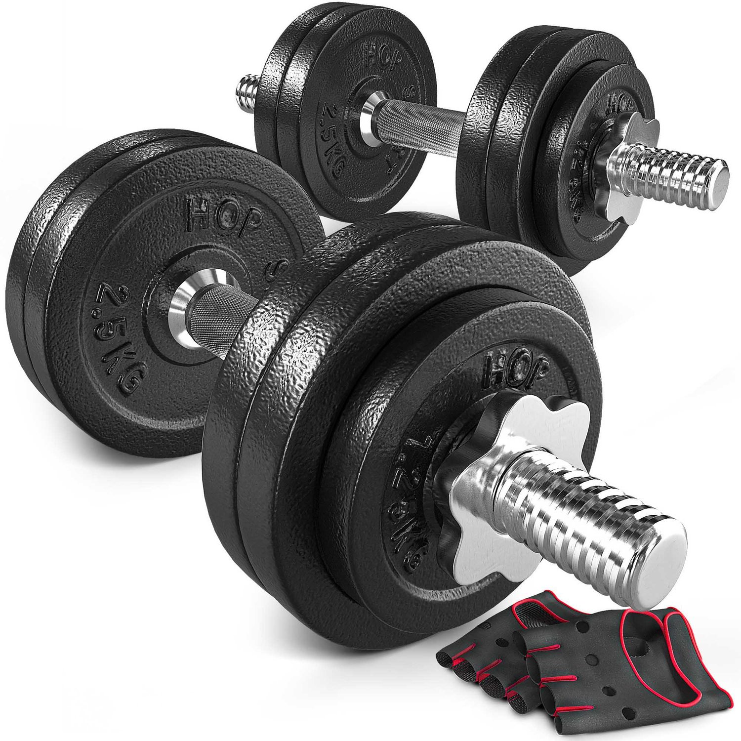 Gusseisen Kurzhantelset 30 kg 2x15 kg