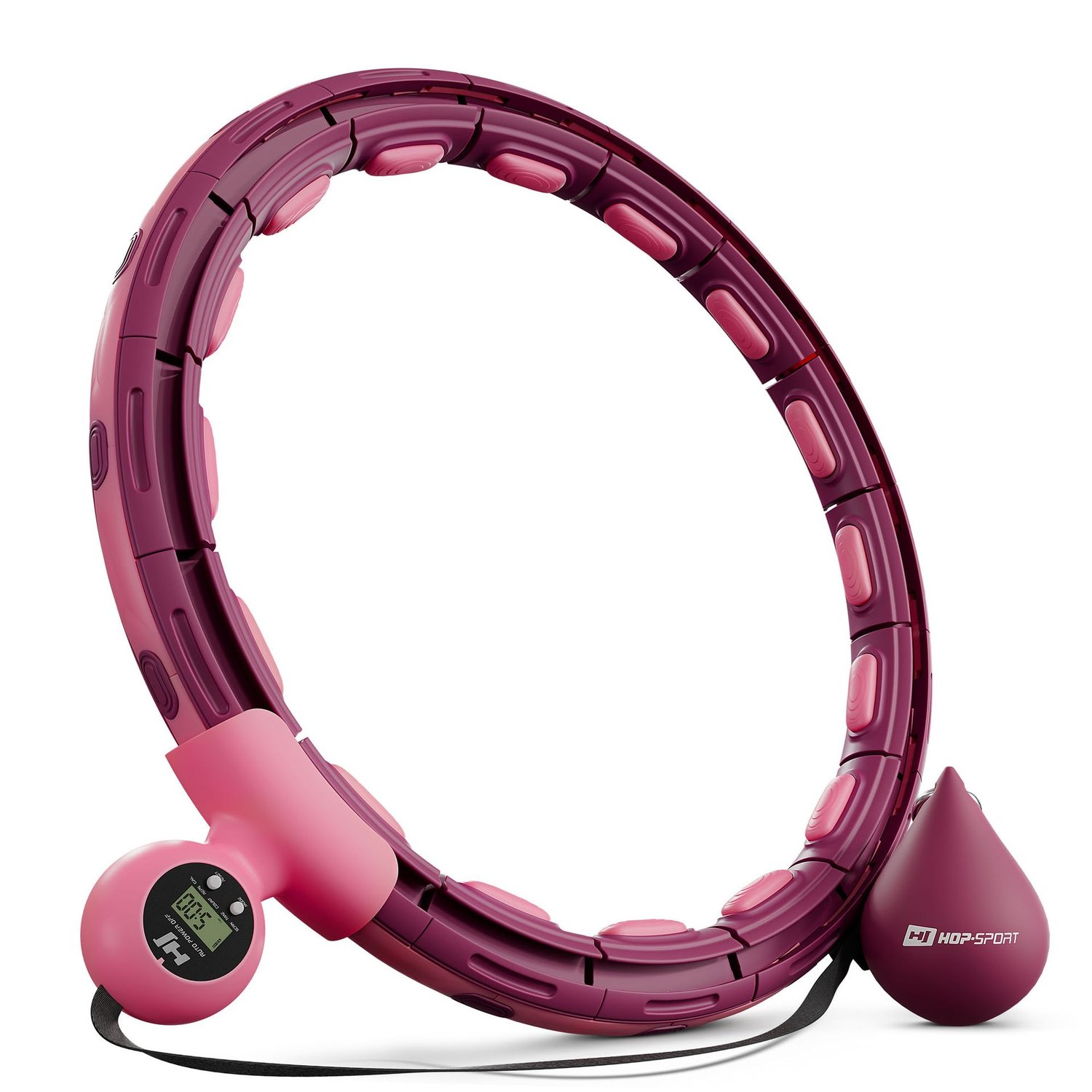 Hula Hoop Reifen mit Gewicht und Zähler dunkelrosa