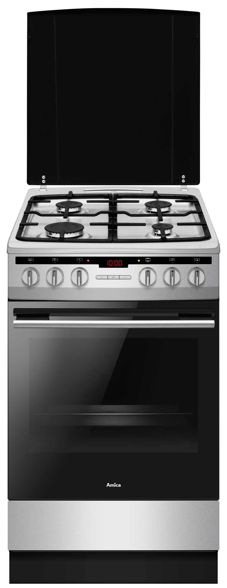 Kuchnia gazowo-elektryczna Amica 57GE3.33HZpTaDpA(Xx) PIZZA 50 cm Srebrny