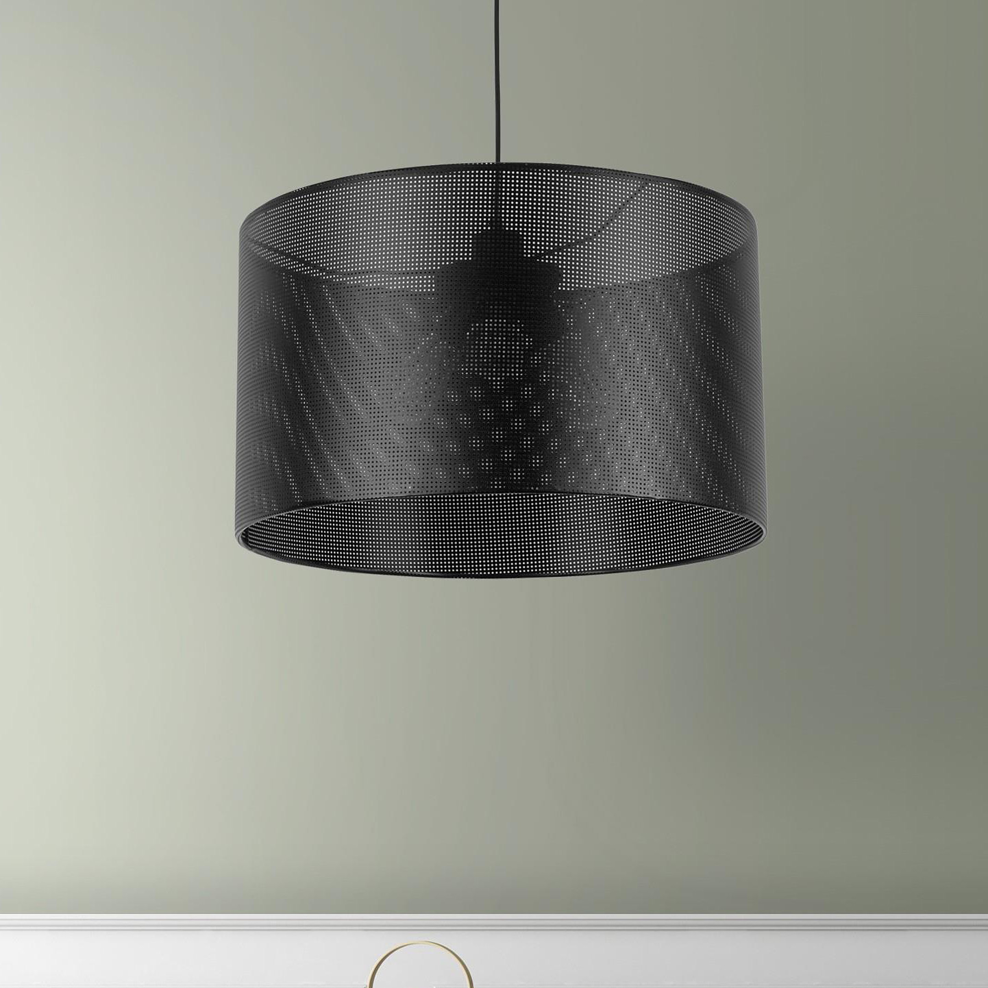 TK Lighting Moreno lampa wisząca 1x15W czarna 4990
