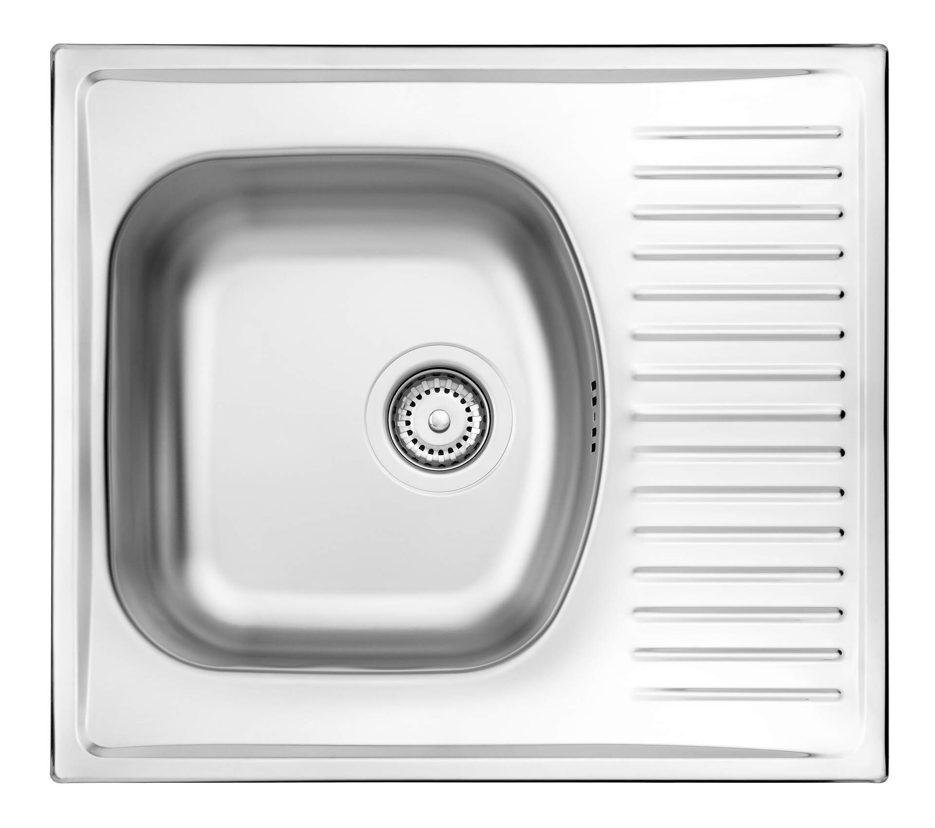 Deante Techno zlewozmywak stalowy 58x51 cm wpuszczany stal dekor ZMU3113