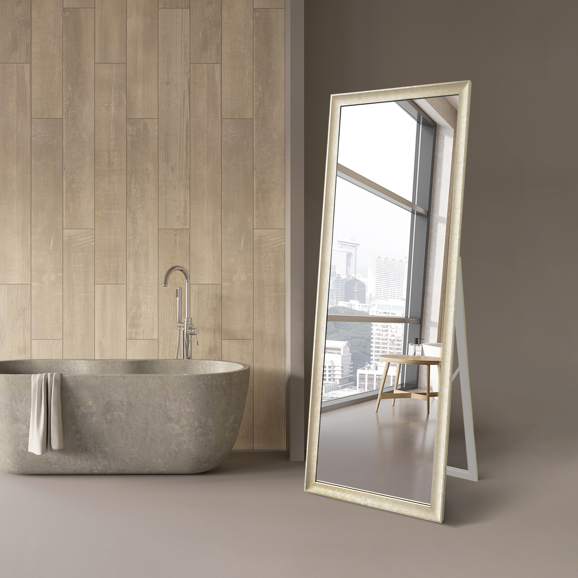 Ars Longa Oslo lustro stojące 58,4x168,4 cm prostokątne dąb LS-OSLO50160-D