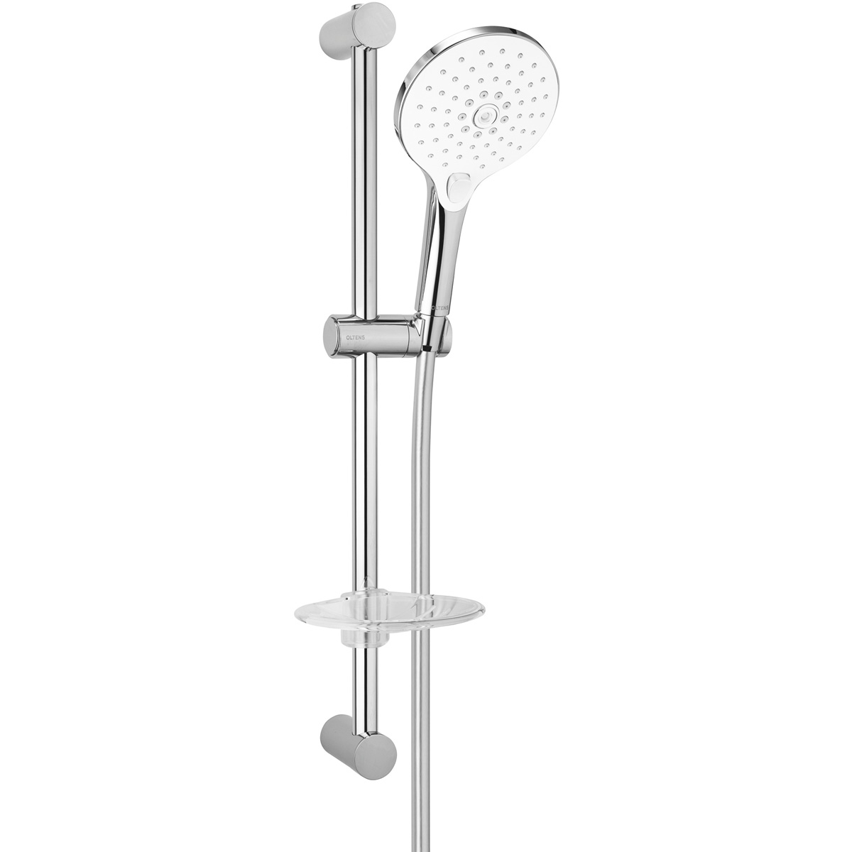 Oltens Saxan EasyClick Alling 60 zestaw prysznicowy z mydelniczką chrom/biały 36003110 - Wysyłka w 24h