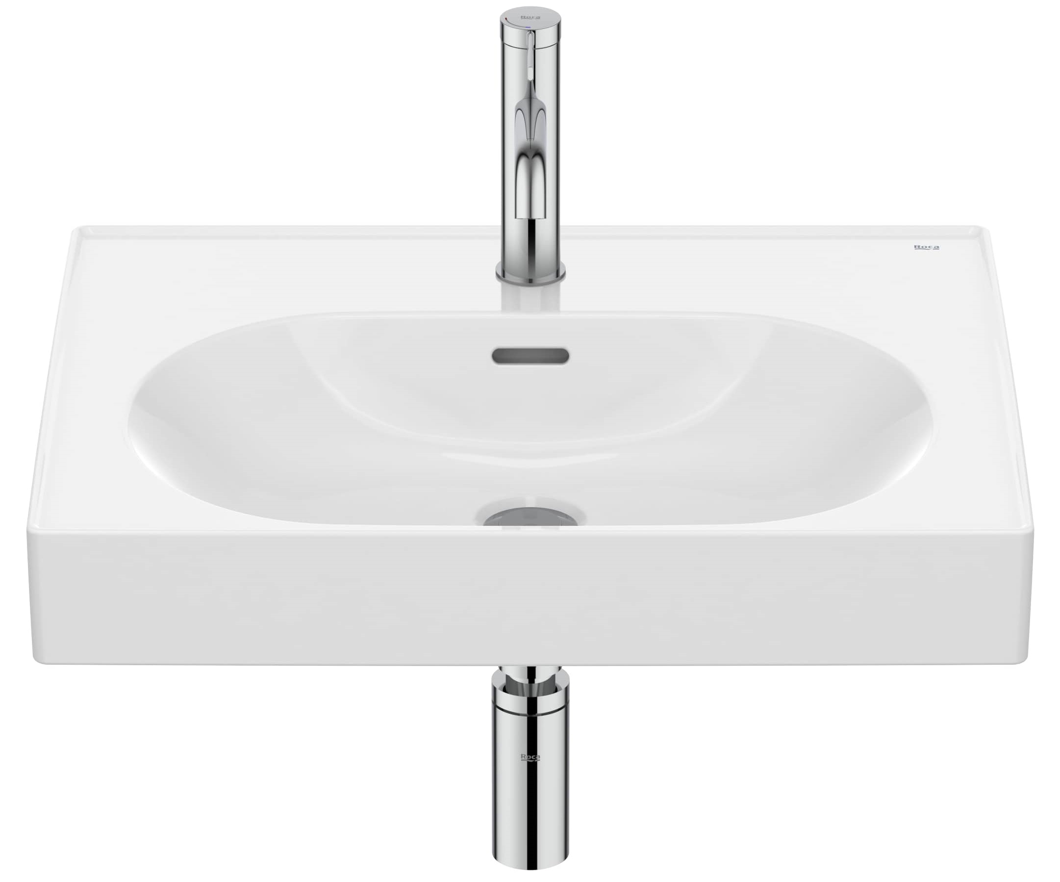 Roca Meridian umywalka 60x46 cm prostokątna ścienna-meblowa biała A327742000