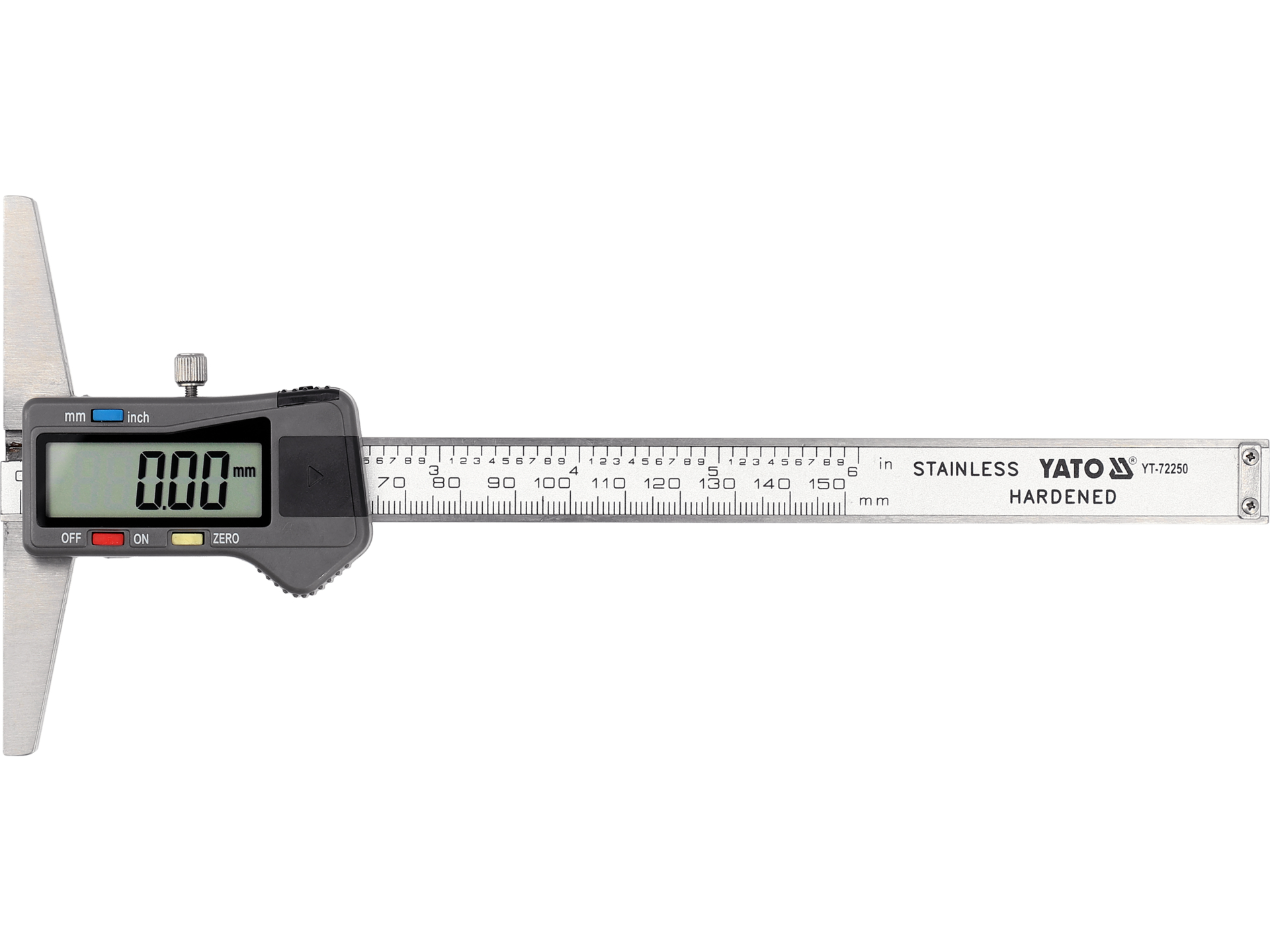 Głębokościomierz elektroniczny YATO cyfrowy do pomiaru zakres 150mm YT-72250