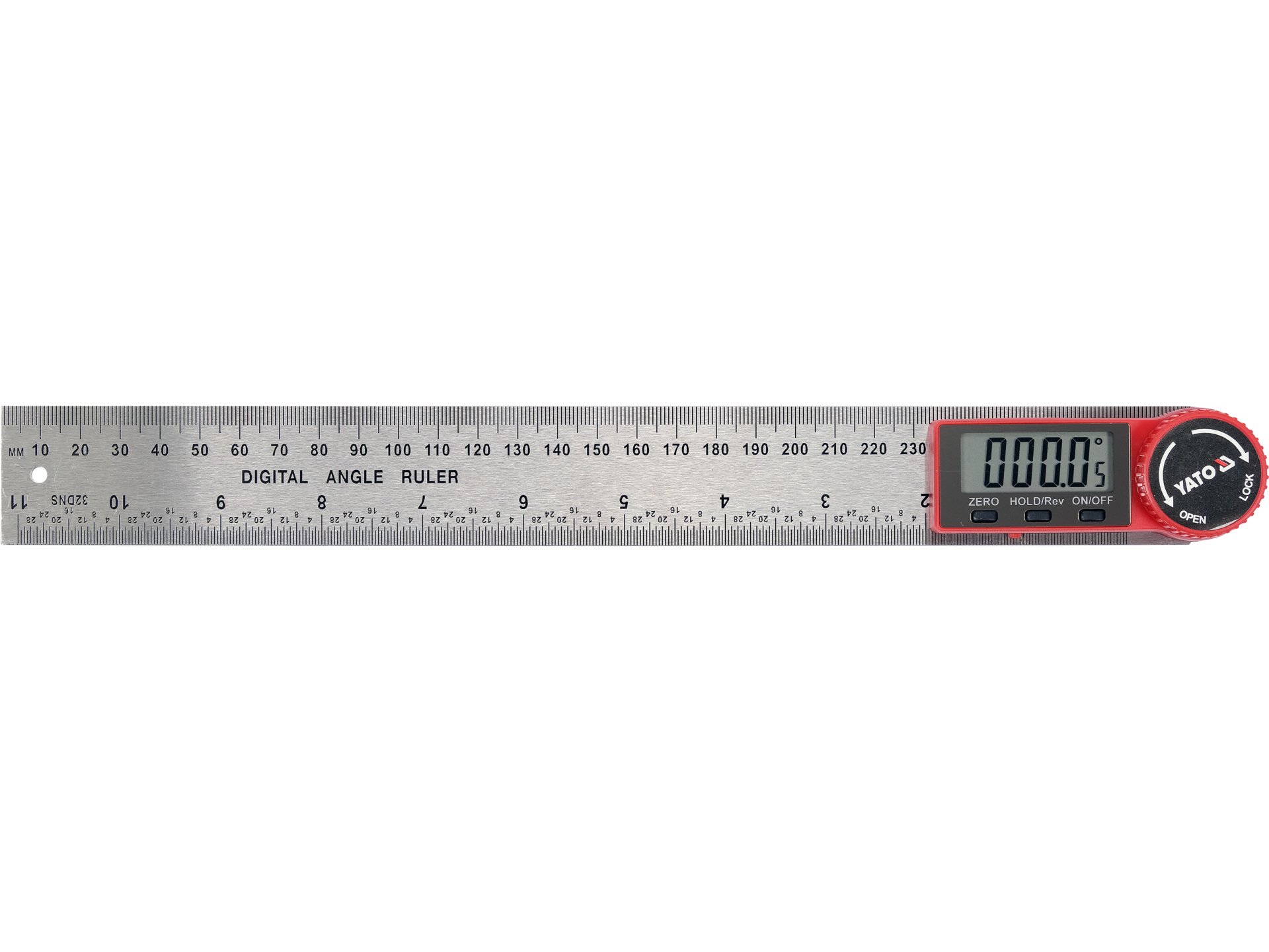 Kątomierz cyfrowy YATO elektroniczny metalowy 300mm 360° YT-71004