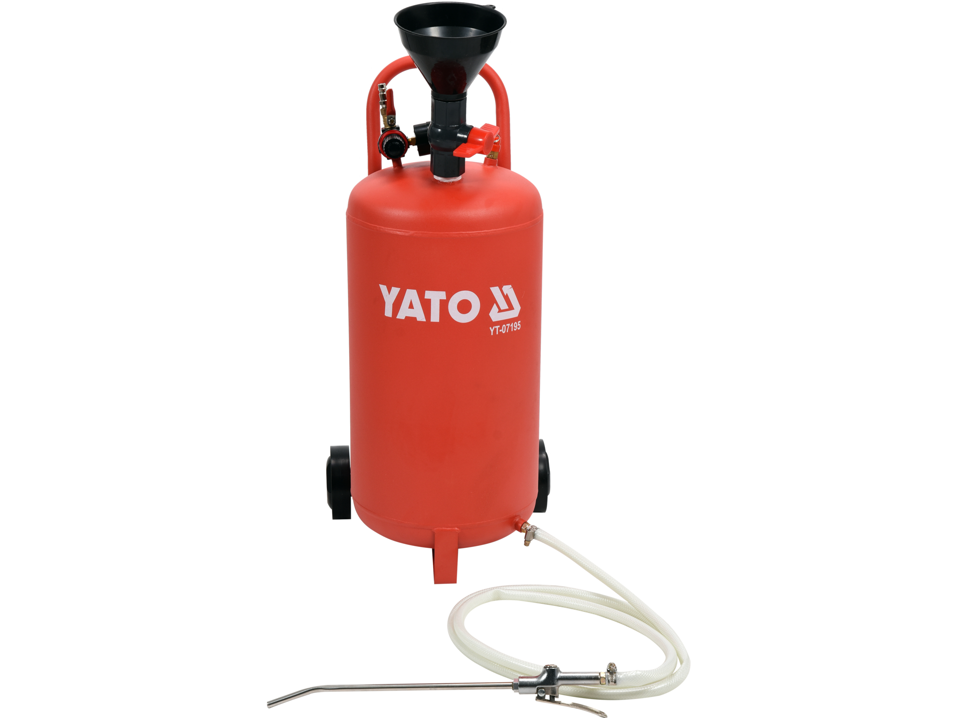 Napełniacz do oleju YATO pneumatyczny 20L zbiornik na kółkach lanca YT-07195