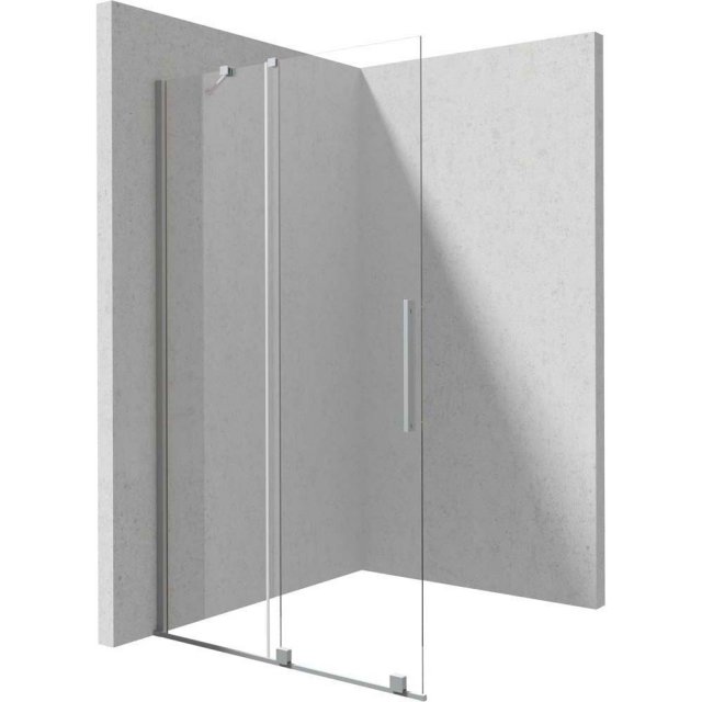 DEANTE Ścianka prysznicowa PRIZMA walk-in przesuwna 120x195 cm stal s