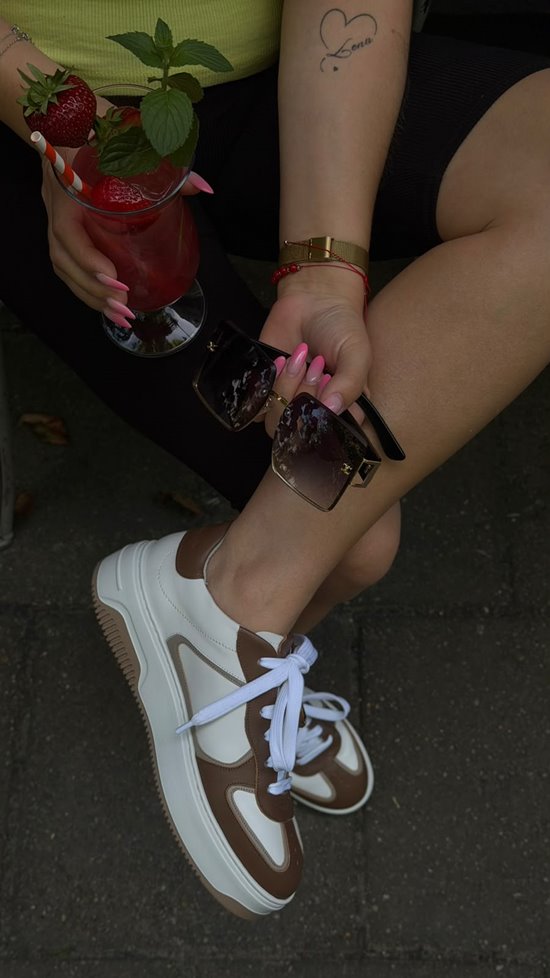Sneakersy SN51 - 1 Biały / Brąz