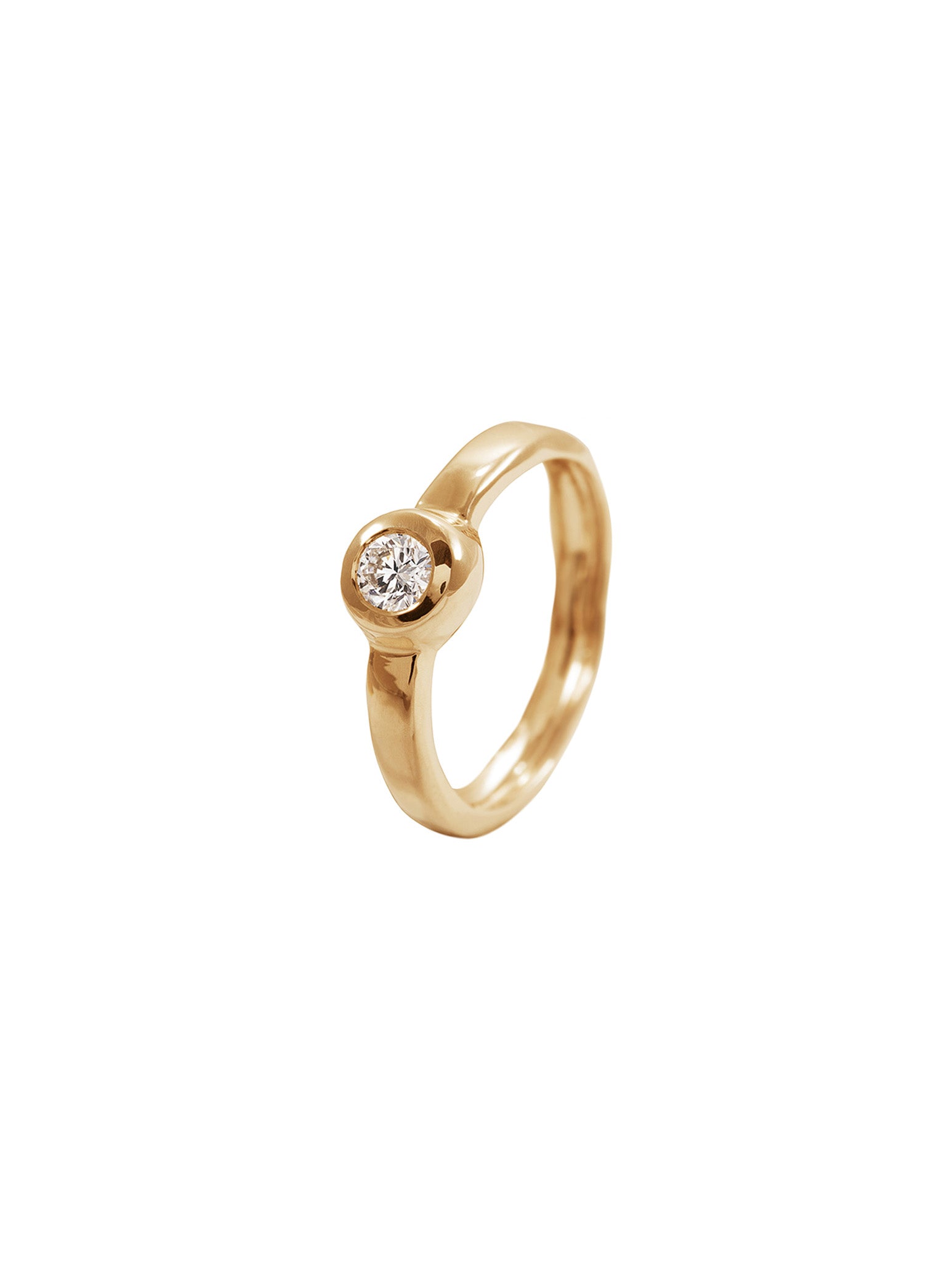Amore Ring - pierścionek o nieregularnym kształcie z diamentem, 16