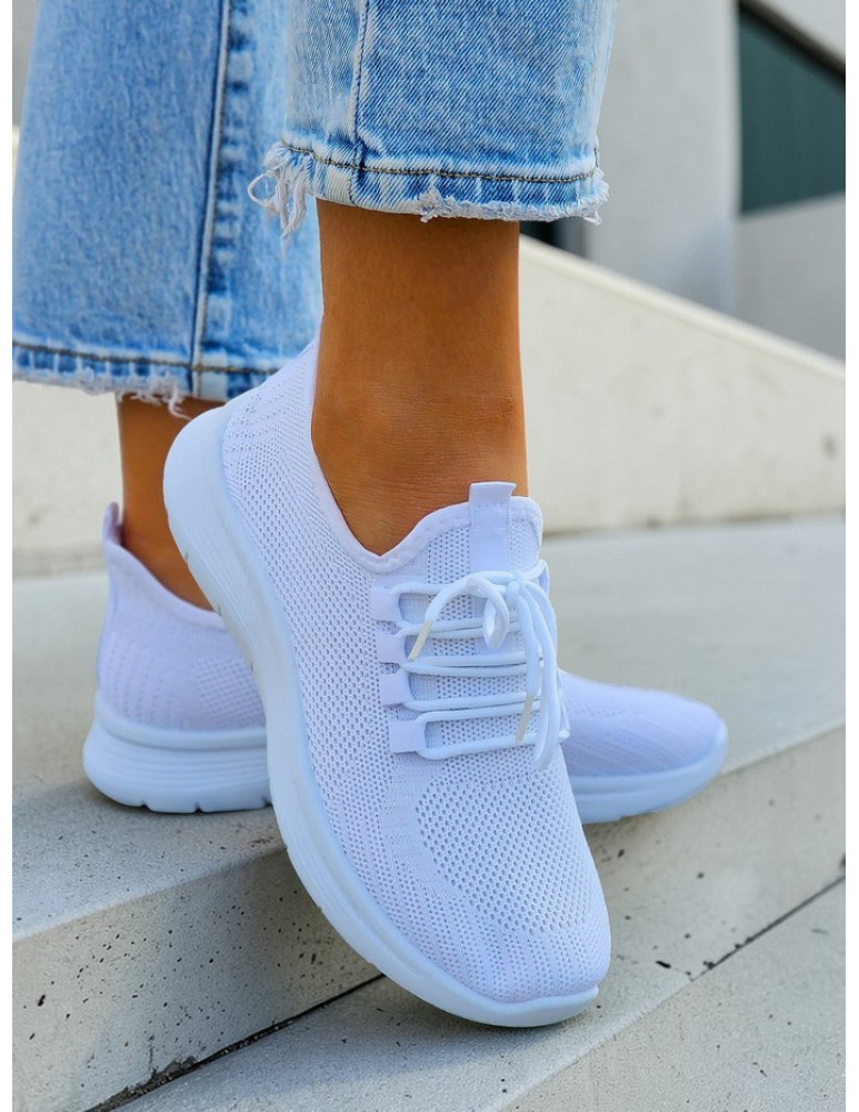 Lekkie Białe Buty Sportowe Damskie Soft