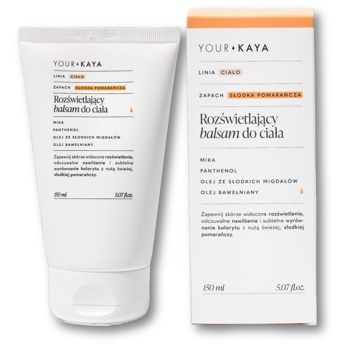 Your KAYA Rozświetlający balsam do ciała o zapachu słodkiej pomarańczy, 100 ml