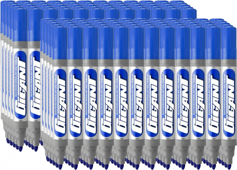 120x Marker suchościeralny Kamet, Gigant, okrągła, 3mm, niebieski