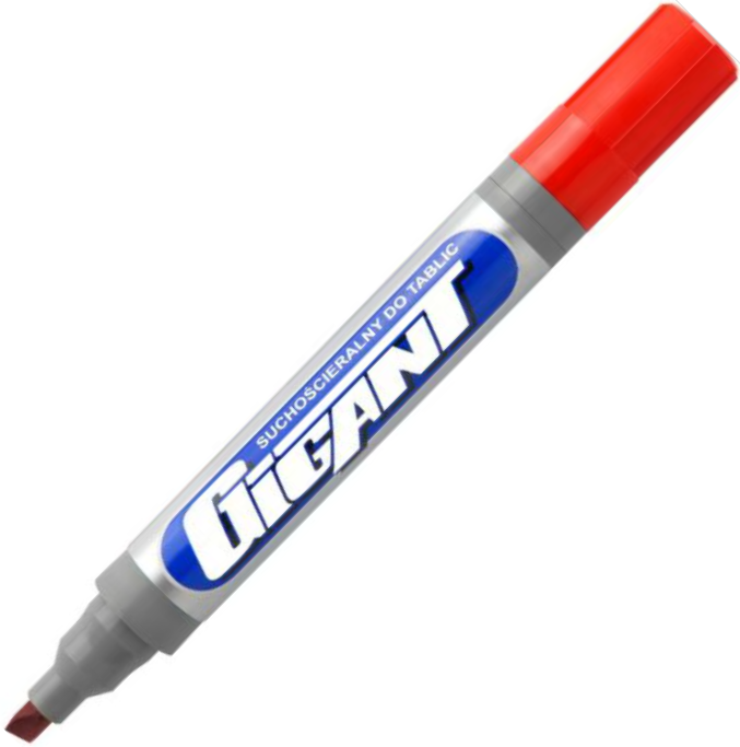 Marker suchościeralny Kamet Gigant, ścięta, czerwony