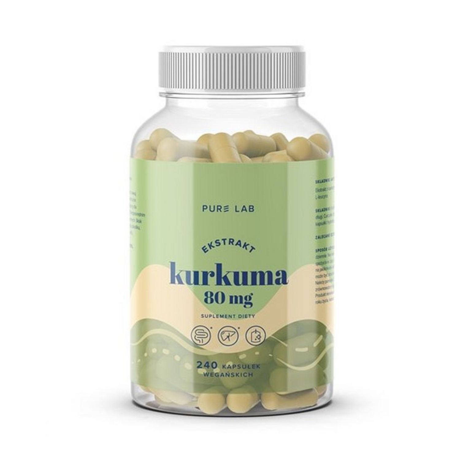 Aura herbals, pure lab ekstrakt z kurkumy 80 mg, 240 kapsułek
