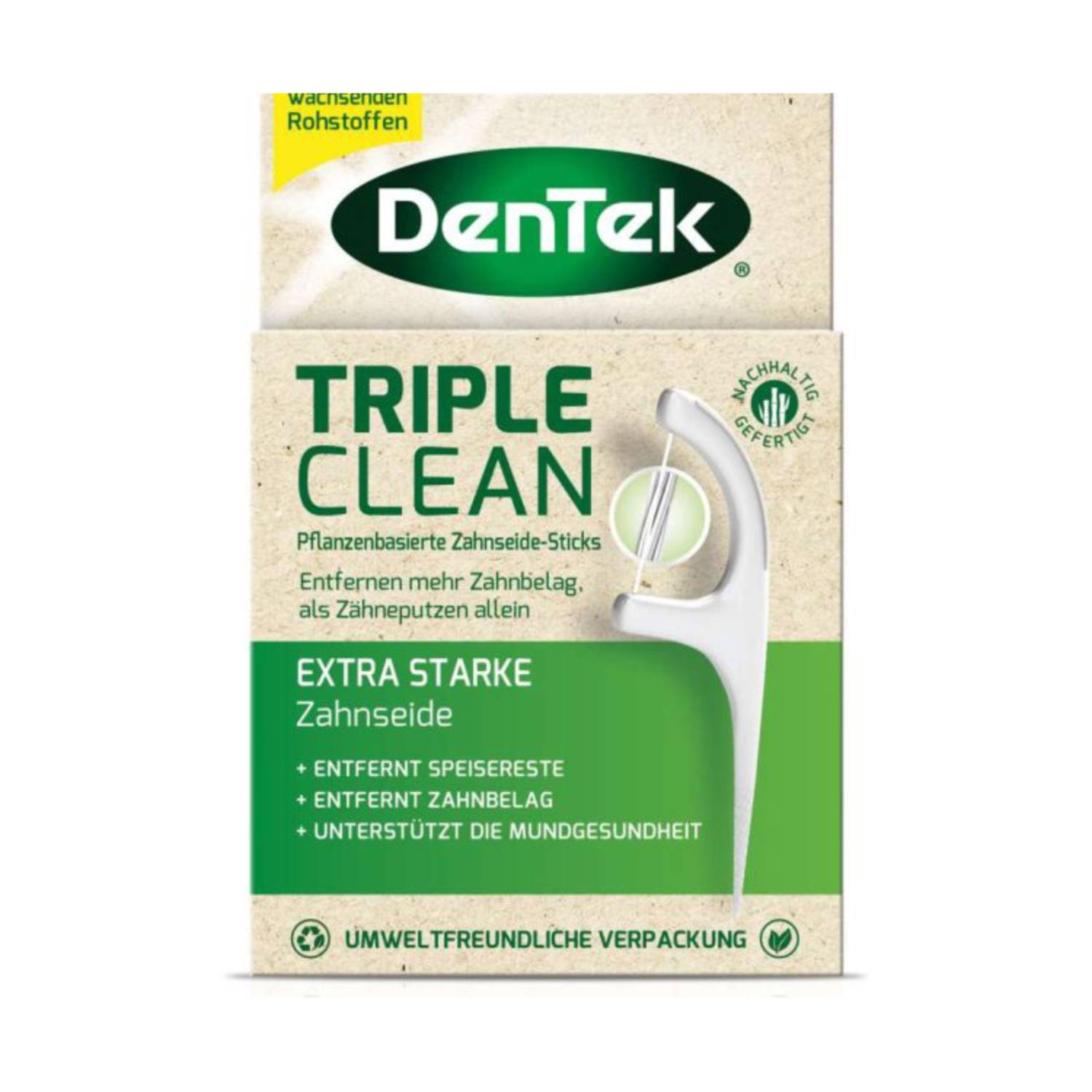 Dentek triple clean niciowykałaczki dentystyczne, 30 sztuk