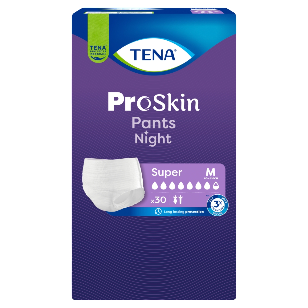 Tena proskin pants night super - majtki chłonne m, 30 sztuk