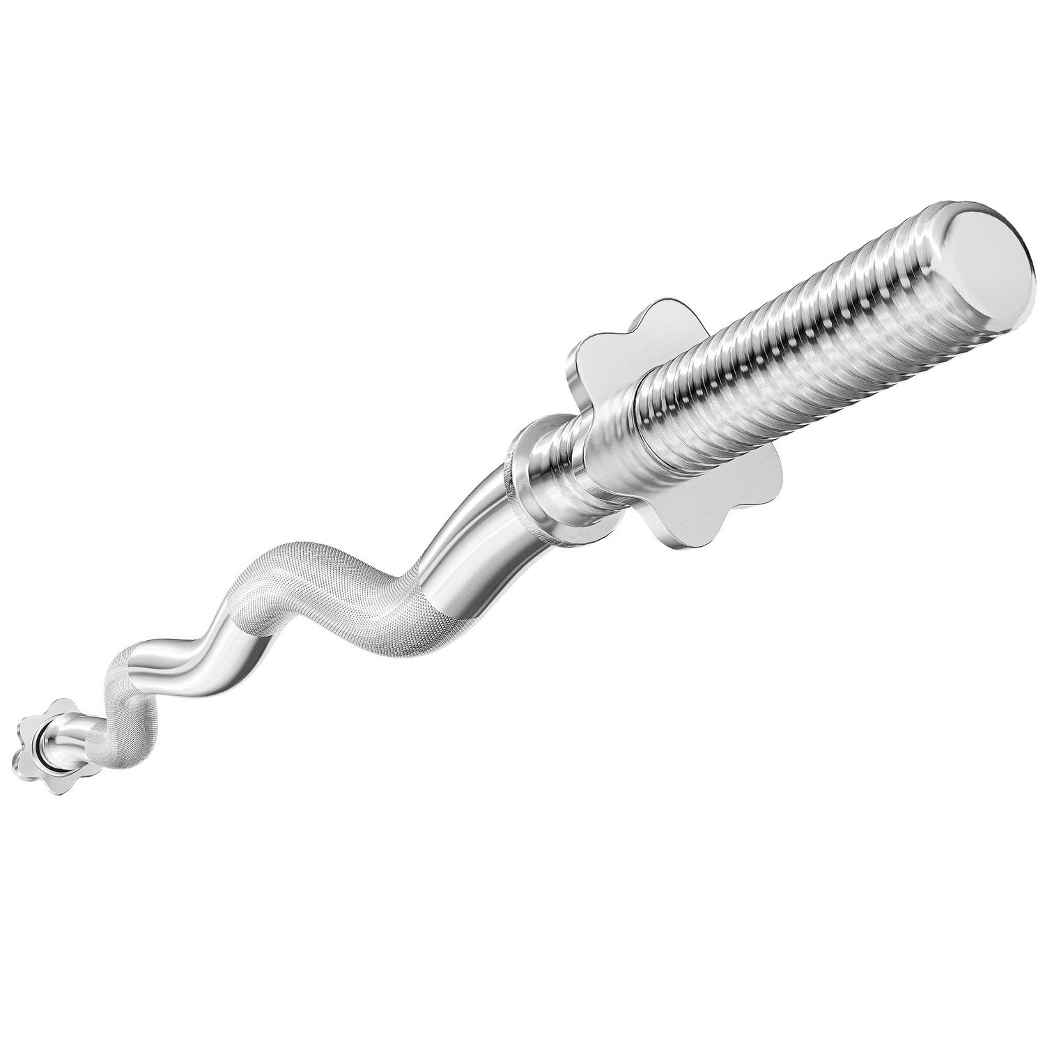 Barre de musculation curl EZ 120 cm / 30 mm avec fermetures étoile