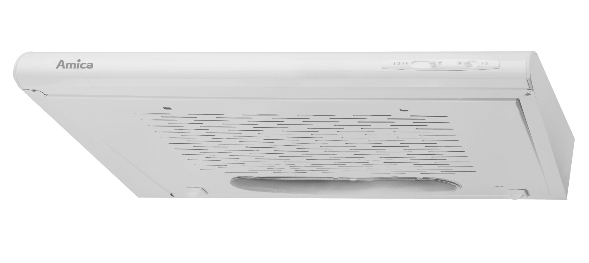 Okap Amica OSC5111W Stal malowana biała 50 cm Rodzaj sterowania: Slider Tryb pracy: Wyciąg/Pochłaniacz