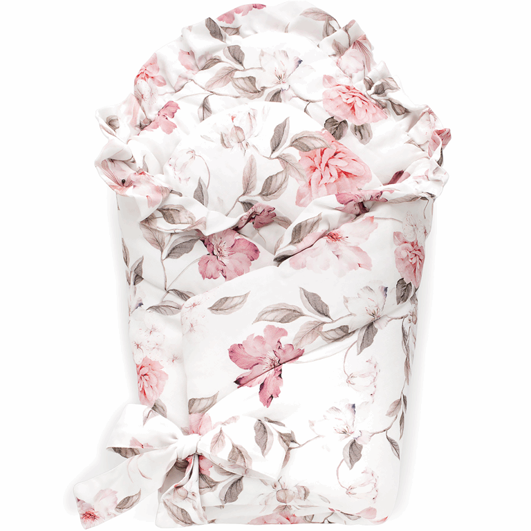 Yosoy Rożek niemowlęcy 100% cv Bambus - 75 x 75 cm-Boho Flowers Pink Bamboo