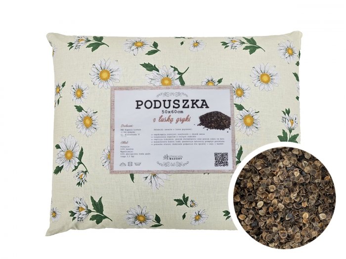 Poduszka z łuską gryki 50x60 wz. 2 rumianek