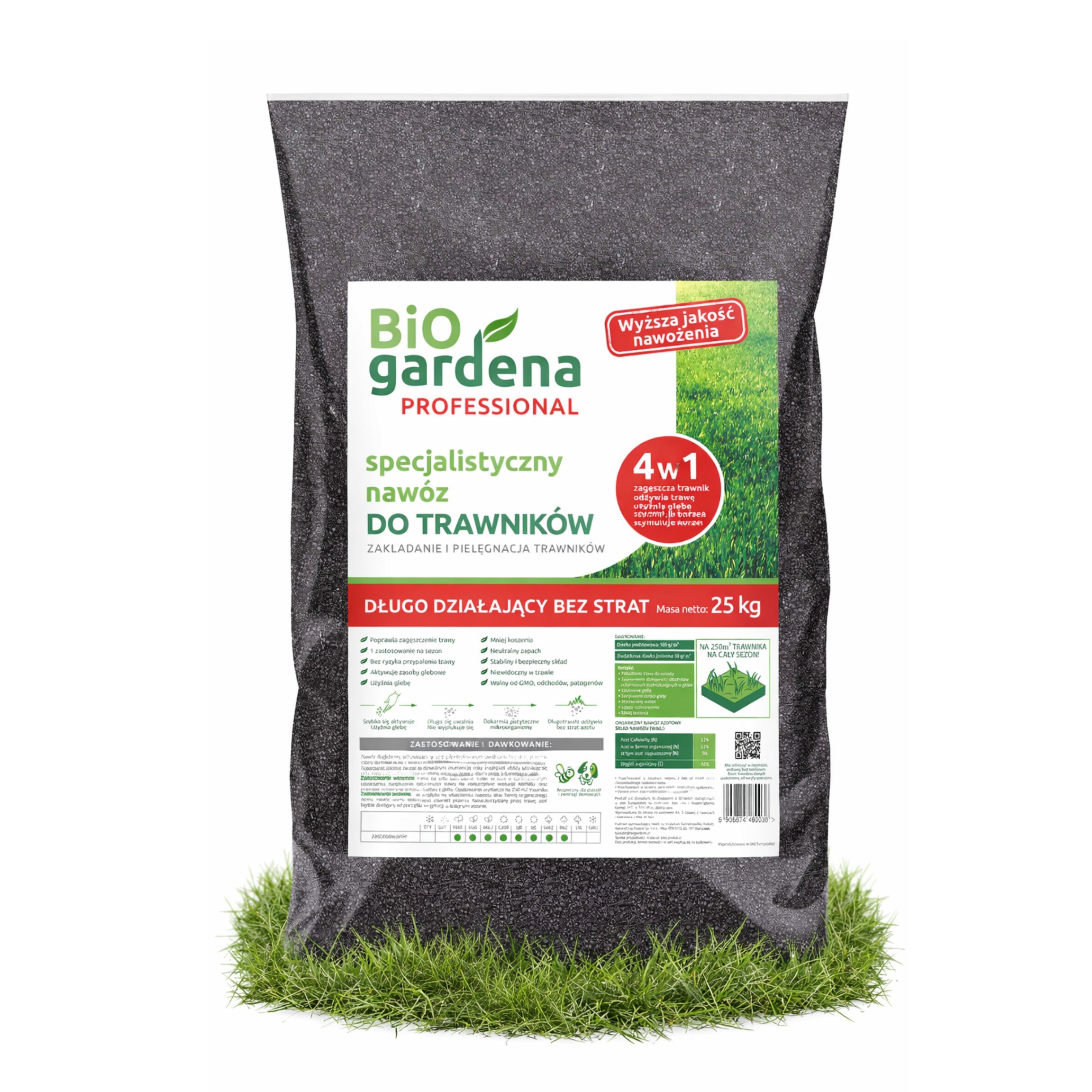 NAWÓZ DO TRAWNIKÓW SPECJALISTYCZNY ECO 25 kg - BIOGARDENA