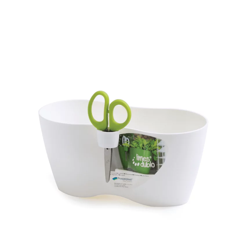 Doniczka ziołówka do ziół Limes Dublo – zestaw doniczka + nożyczki Herbs Cut
