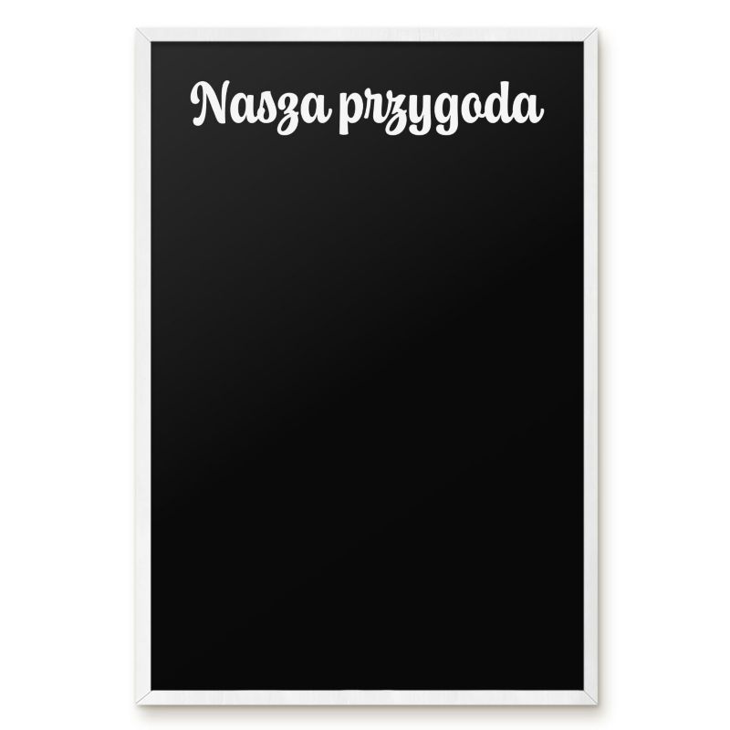 Tablica Do Magnesów Tulup 40x60 cm Nasza przygoda 6 - Biała rama Do salonu, sypialni 1 szt.