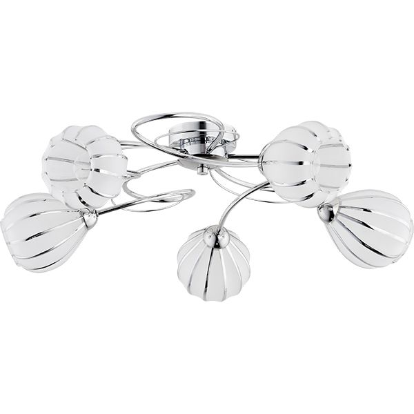 Lampa wisząca zakręcone ramiona Alfa REDA chromowana-srebrna 5xE14x10W IP20 wym:22x60x60cm - 1 szt.