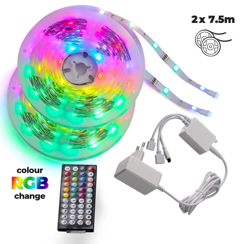 Taśma LED LL 15M SET RGB 66813 LightLogic listwa Bluetooth Aplikacja pilot 1 szt.
