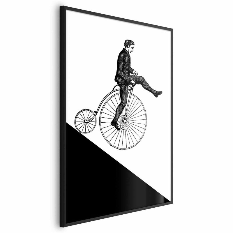 Plakat Artgeist Cyklista 60x90 cm z ramą czarną 1 szt