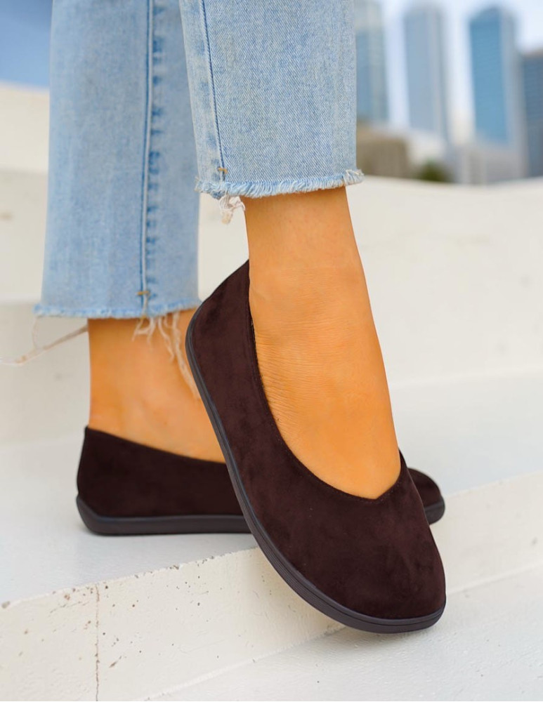 Czekoladowe Zamszowe Mokasyny Barefoot Ideal