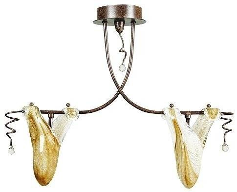 Patynowa lampa wisząca z regulacją wysokości do salonu MAGMA 1 punkt światła