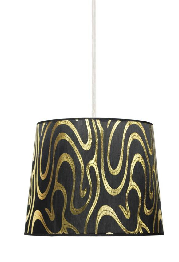 Złota lampa wisząca z regulacją wysokości do salonu TIGER 1xE27
