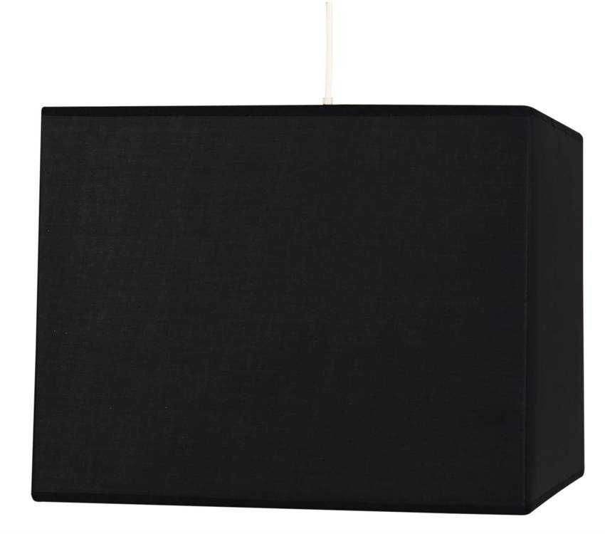 Czarna lampa wisząca sufitowa z regulacją wysokości BASIC tkanina