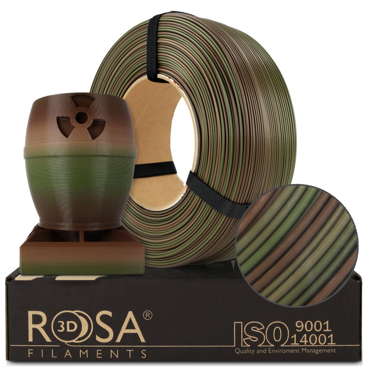 FILAMENT 3D ReFill PLA Rainbow Army Forest (Refill 1kg / 1.75mm)