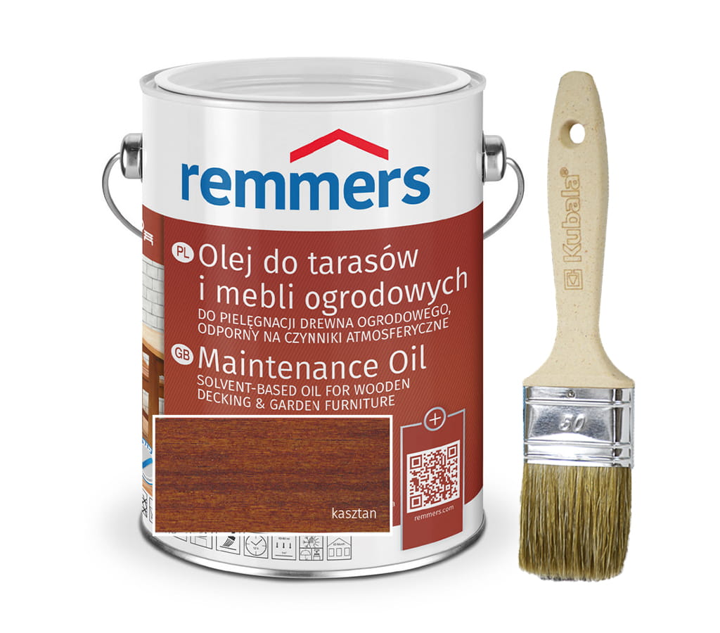 REMMERS PFLEGE-OL OLEJ DO DREWNA 2,5L KASZTAN