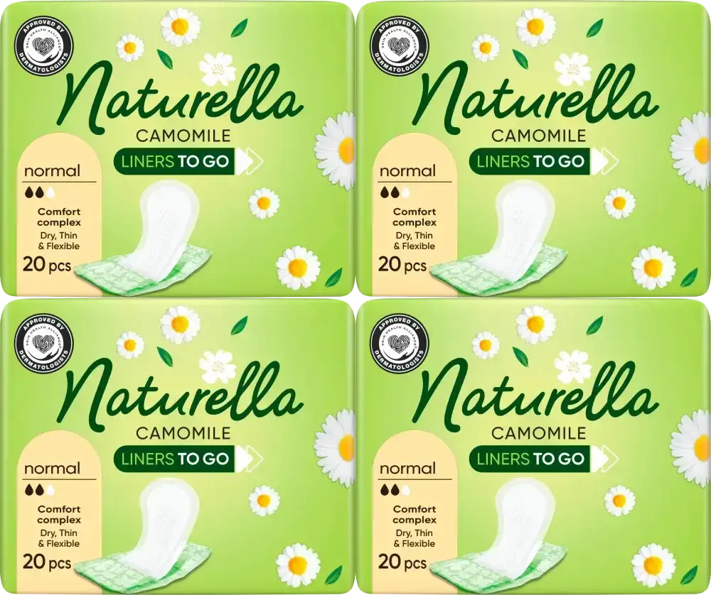 4x Wkładki higieniczne Naturella Liners ToGo, 20 sztuk