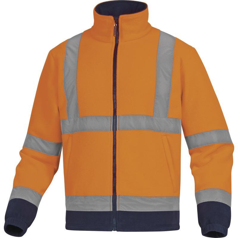 Bluza polarowa Delta Plus Zenith, ostrzegawcza, rozmiar L, pomarańczowy