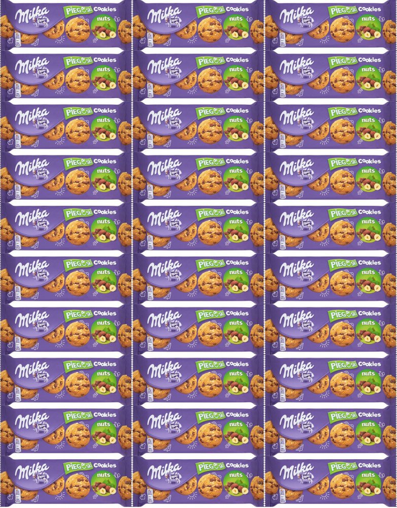48x Ciastka Pieguski Milka, z czekoladą i orzechami, 135g