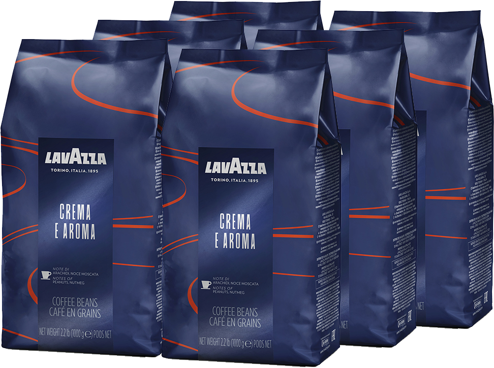 6x Kawa ziarnista Lavazza Crema e Aroma Blue, 1kg