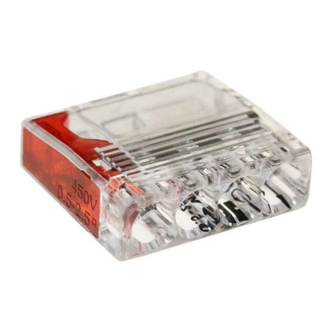 Szybkozłączka Wago do drutów Kompakt 0,5-2,5 mm 2x4 (10szt)
